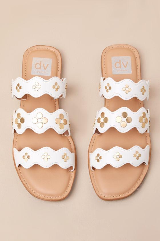 Jatty White Slide Sandals Product Image