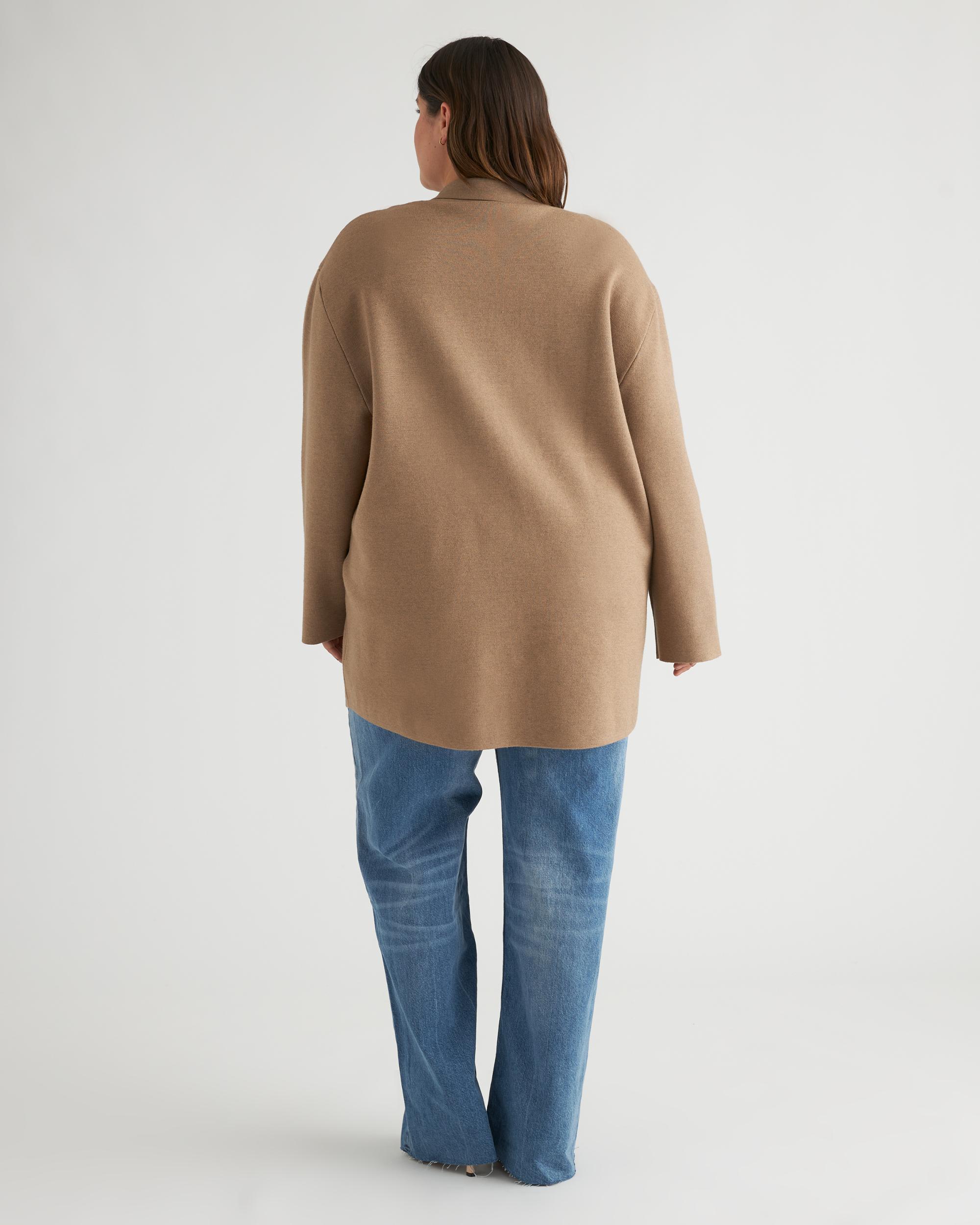 Quince | Women's Eco-Knit Milano Stitch OverSized Shirt Jacket Viscose Product Image