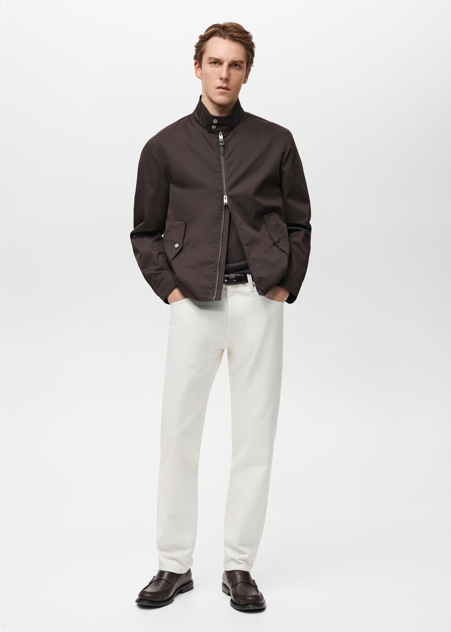 Tapered-fit selvedge jeans - Men | MANGO USA Product Image