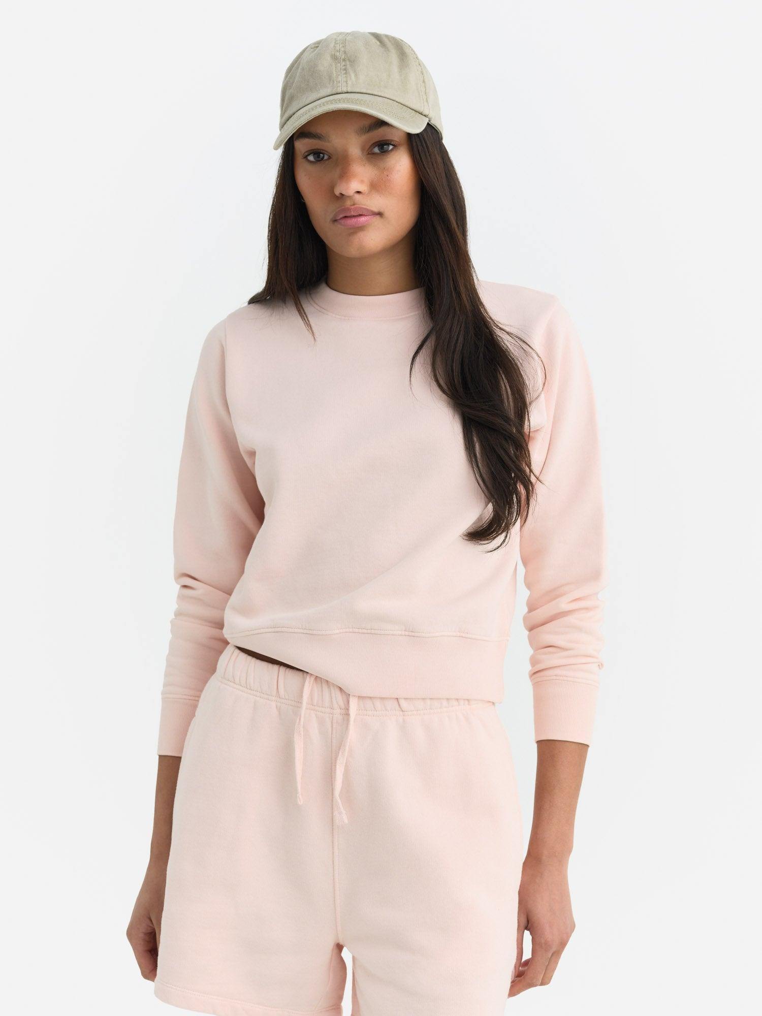 Organic Fleece Shrunken Crew Neck Sweatshirt Female Product Image