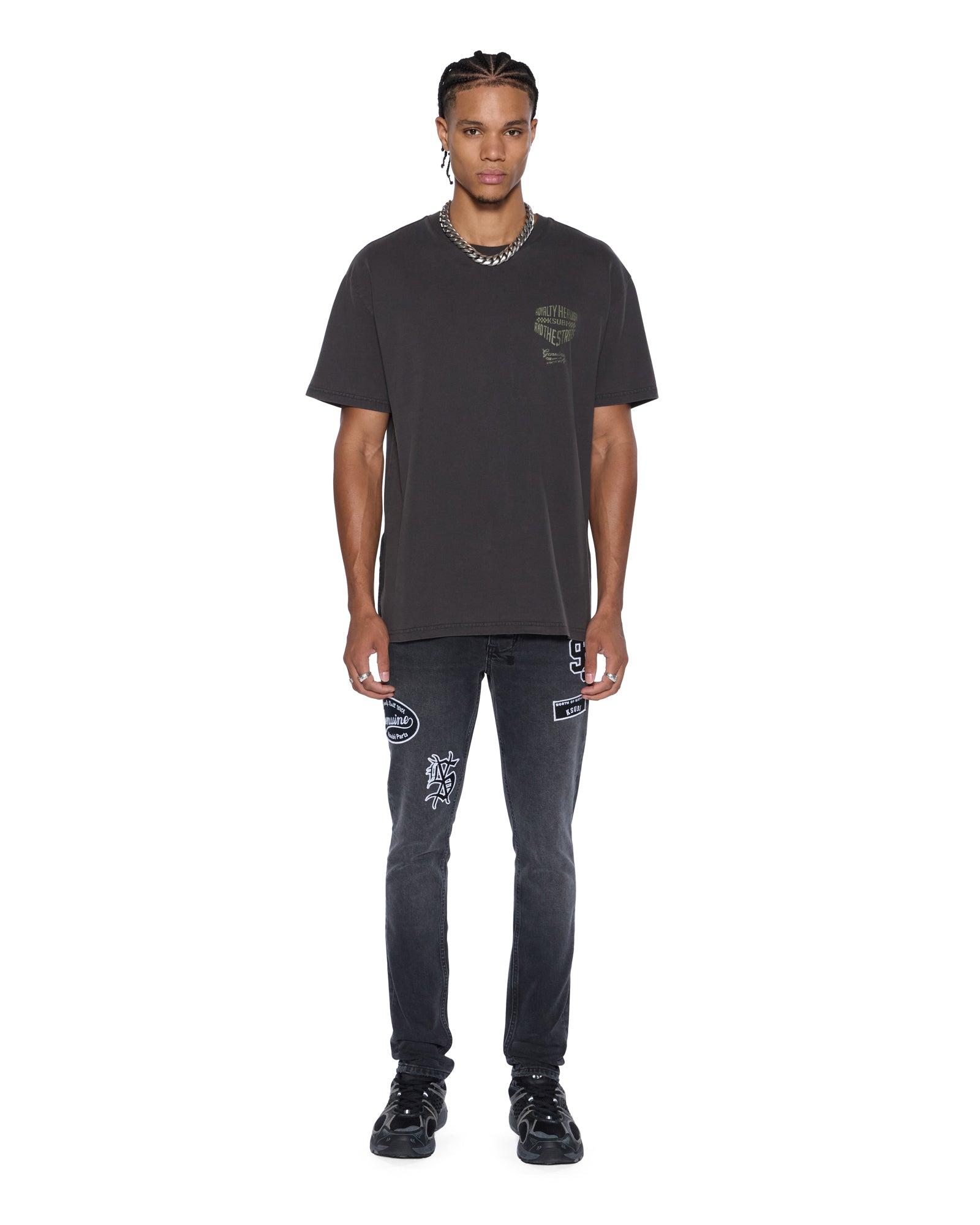GARAGE BIGGIE SS TEE FADED BLACK Male Product Image