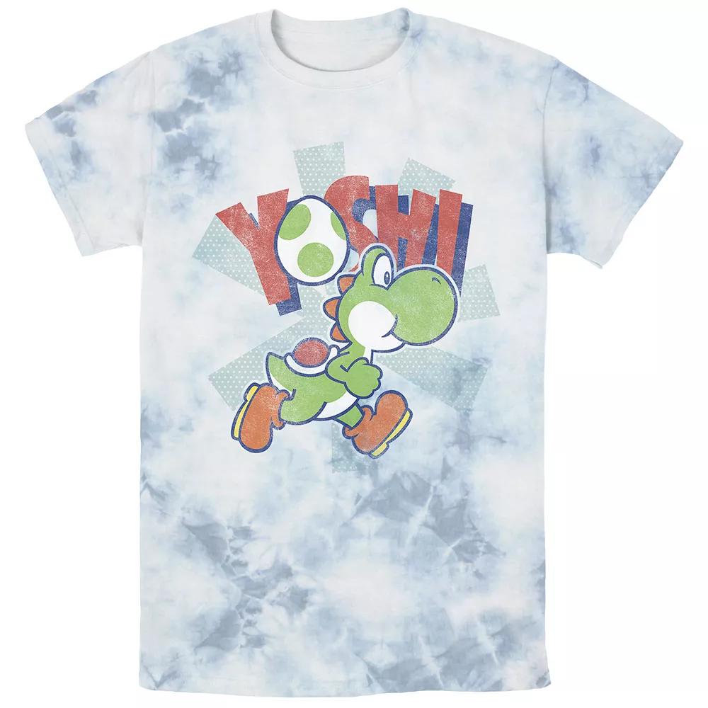 Men's Super Mario Bros. Yoshi Running Bombard Wash Tee,  Product Image