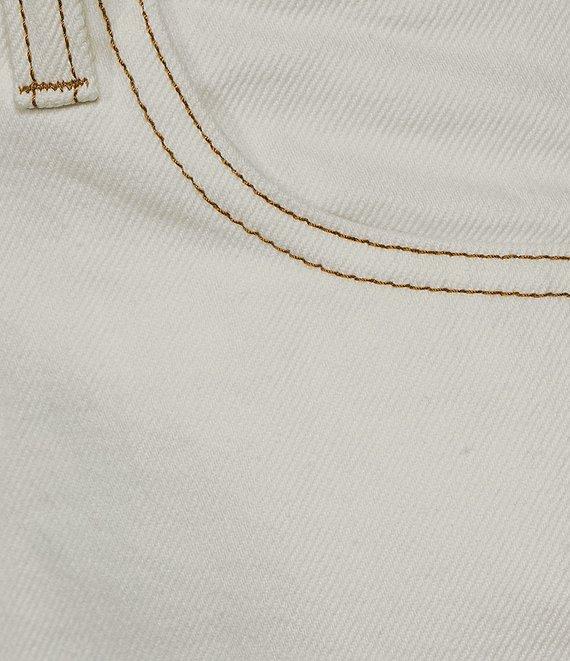 Le' AL.X Denim Pick Stitch High Waist Back Slit Opening Pencil Maxi Skirt Product Image