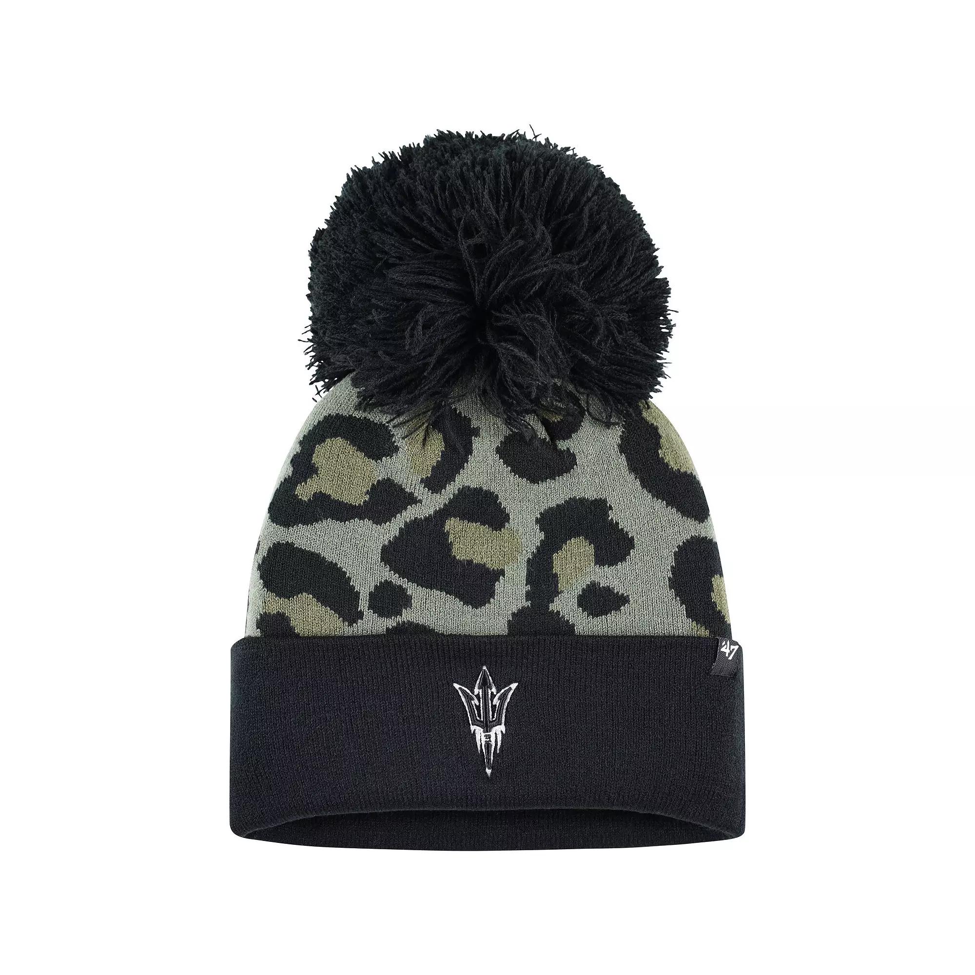 Women's '47 Hunter Green Arizona State Sun Devils Bagheera Cuffed Knit Hat with Pom Product Image