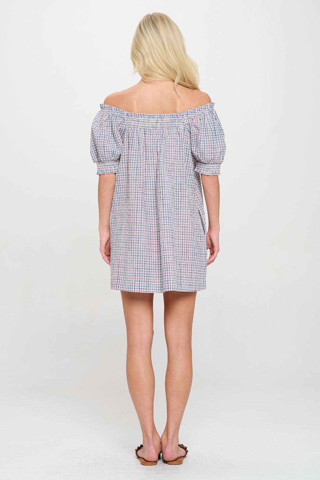 Aegean Plaid Dress Product Image