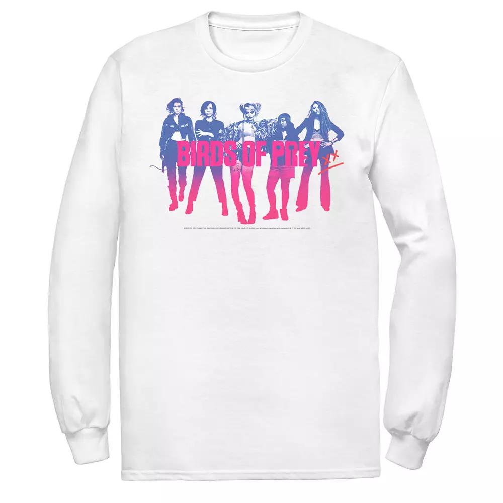 Men's DC Comics Birds Of Prey Blue Hue Group Shot Tee, Size: 3XL, White Product Image