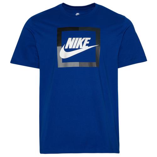 Nike Mens Nike Futura Block T-Shirt - Mens Old Royal/Grey Product Image