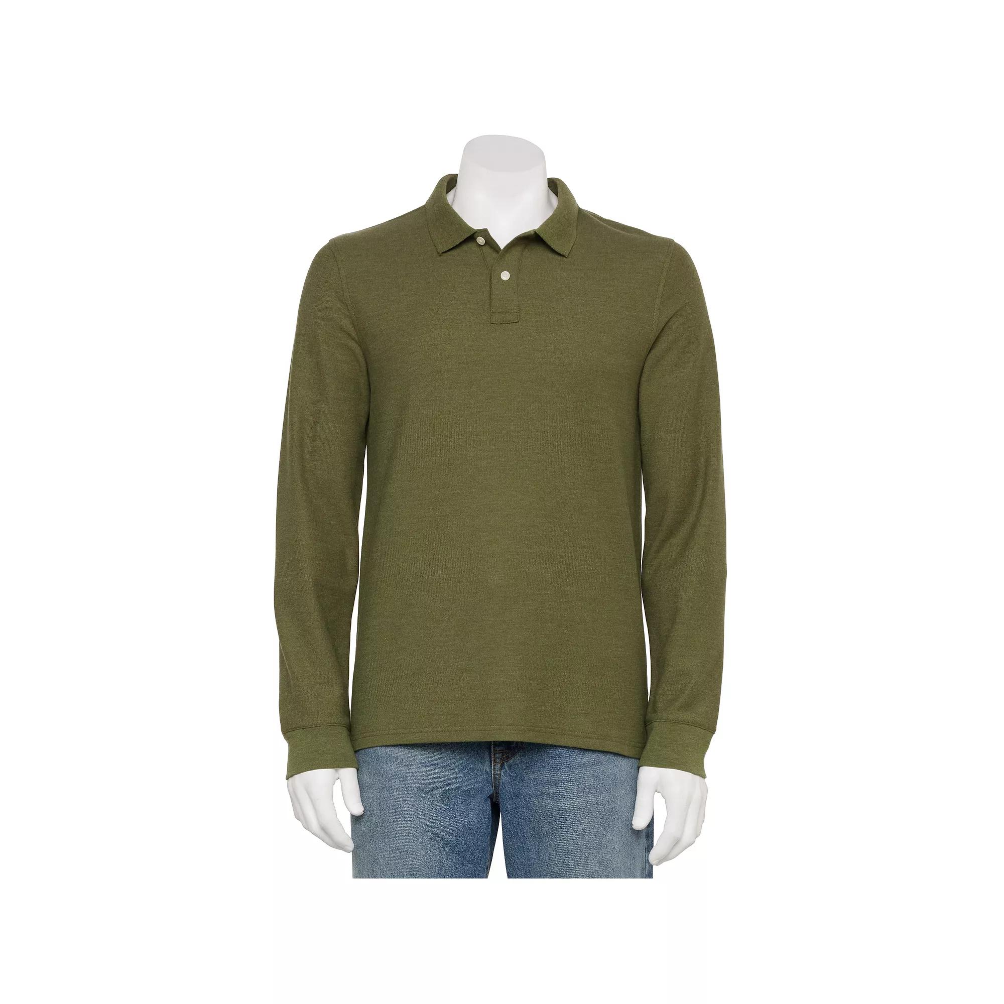 Men's Sonoma Goods For Life® Adaptive Long Sleeve Pique Polo,  Product Image