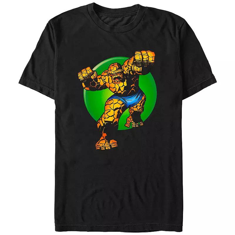 Mens Marvel Fantastic Four The Thing Vintage Poster Graphic Tee Product Image