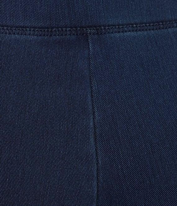 Intro Aimee Knit Denim Tummy Control Button Side Trim Pull-On Capri Pants Product Image