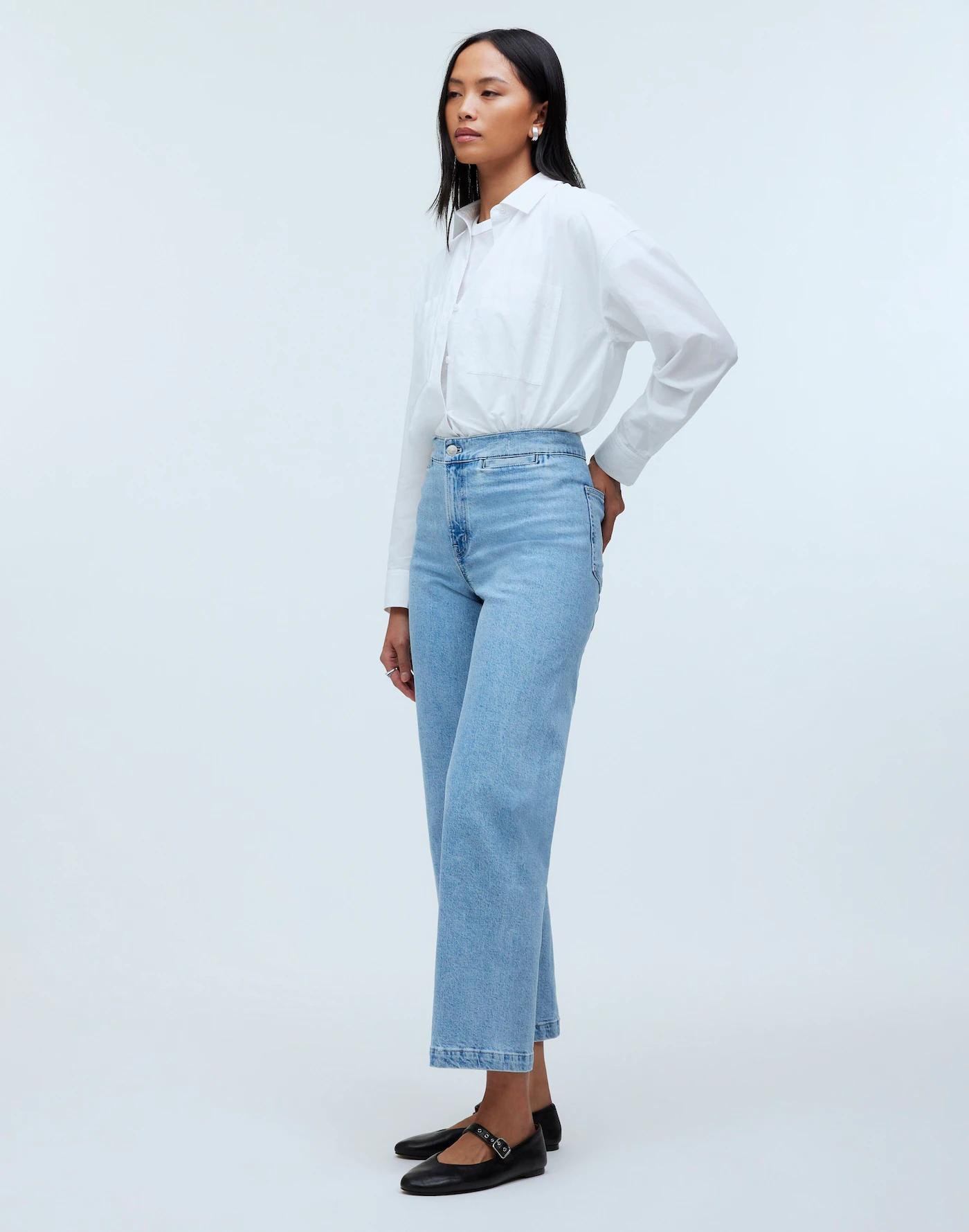 The Petite Emmett Wide-Leg Crop Jean: Welt Pocket Edition Product Image