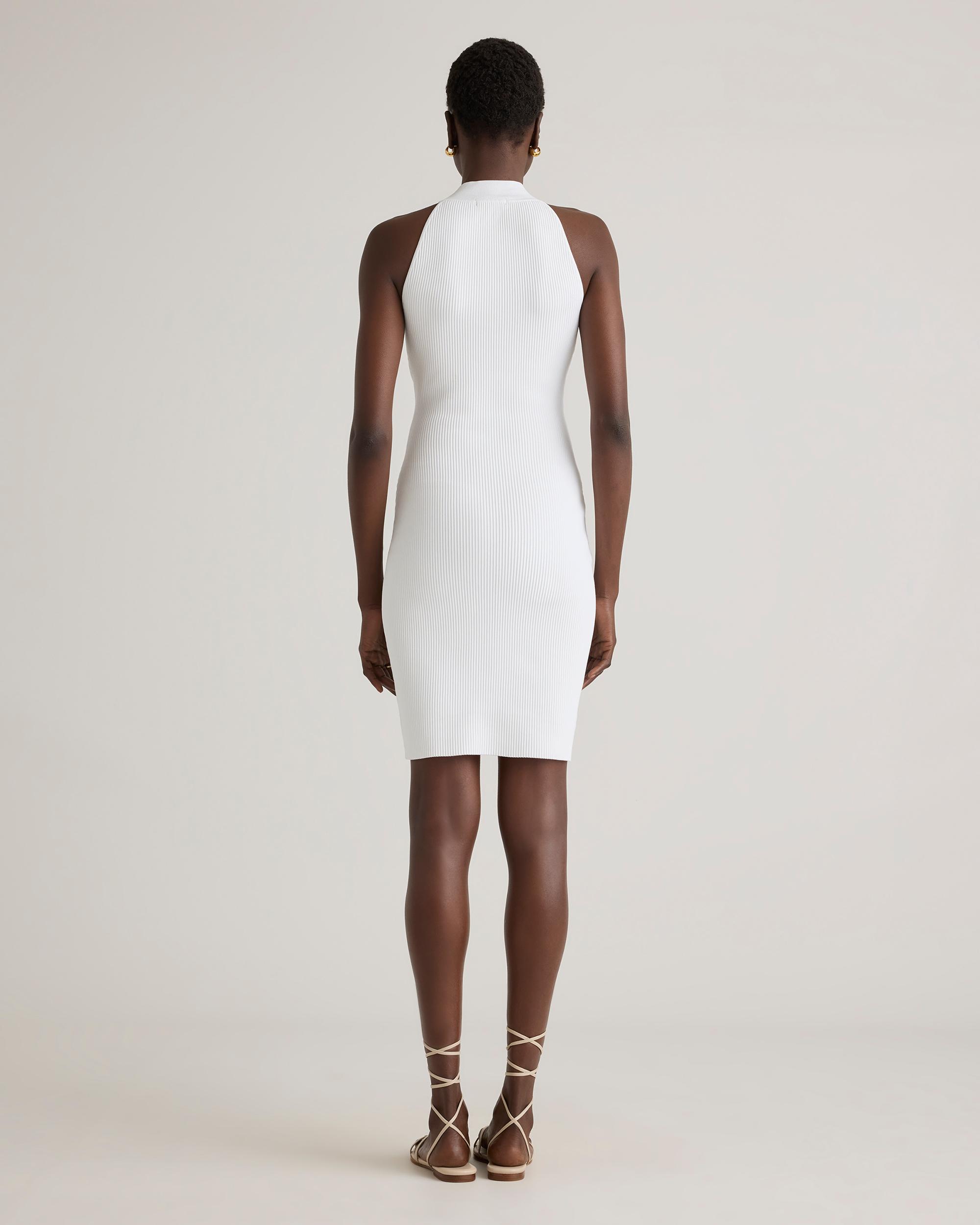 Quince | Women's High Neck Ribbed Knit Mini Dress Recycled nylon/polyester/spandex Product Image