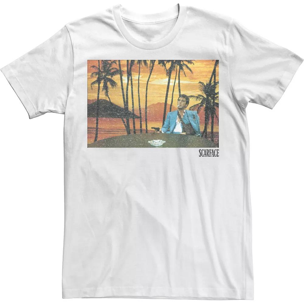 Men's Scarface Sunset Backdrop Beach Tee,  Product Image