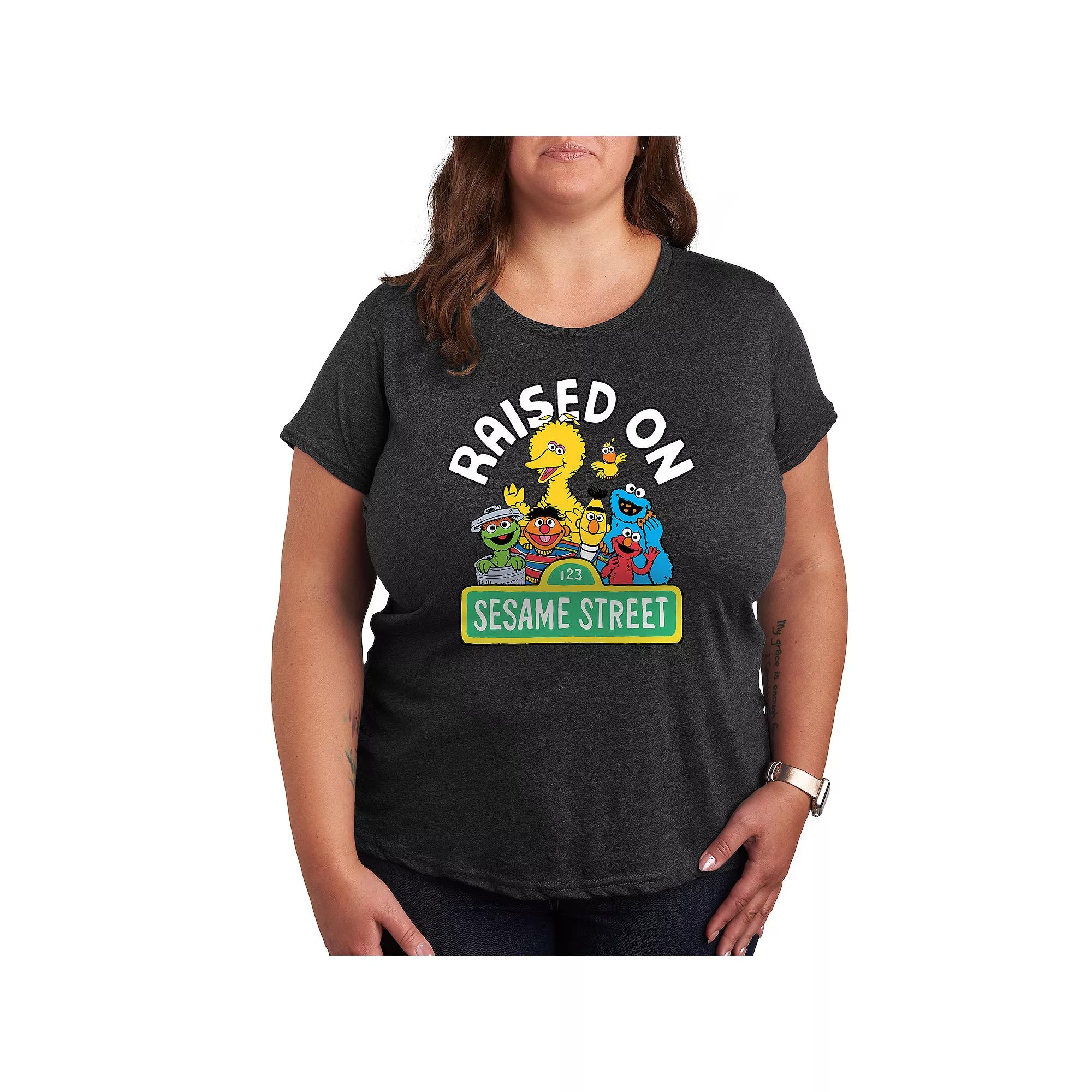 Plus Sesame Street Raised Graphic Tee, Women's,  Product Image