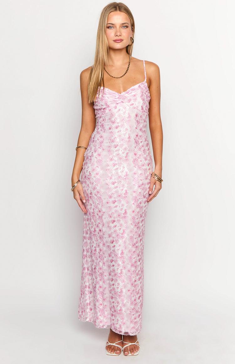 Alanna Pink Lace Maxi Dress Baby Product Image