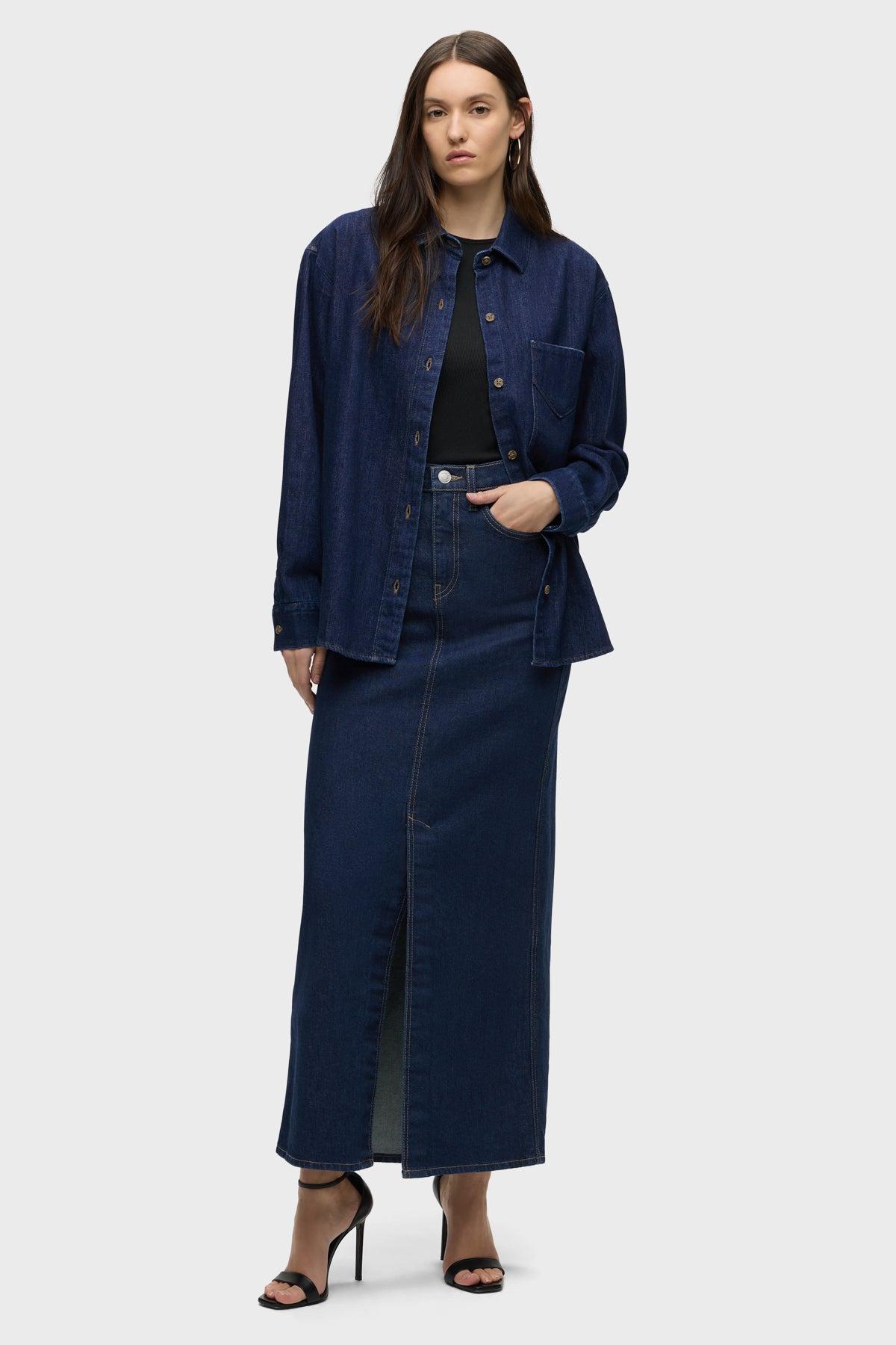 Oversized Button Down Shirt Female Product Image