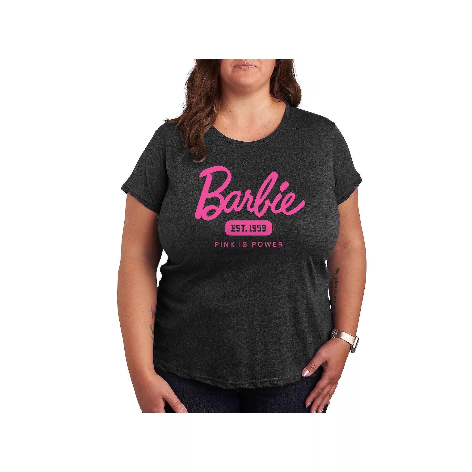 Plus Barbie® Pink Is Power Graphic Tee, Women's,  Product Image