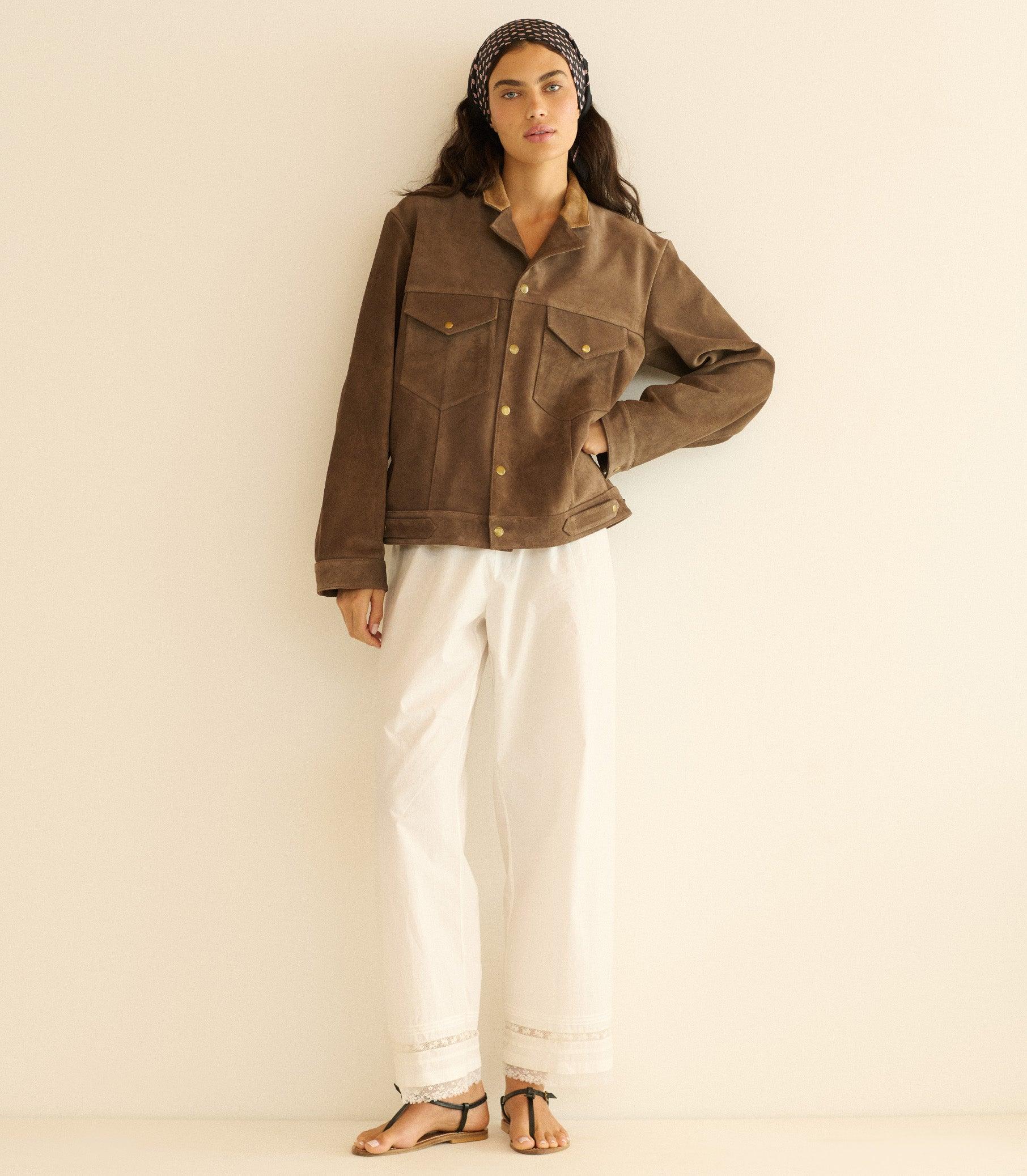 CARSON SUEDE JACKET -- SABLE Product Image