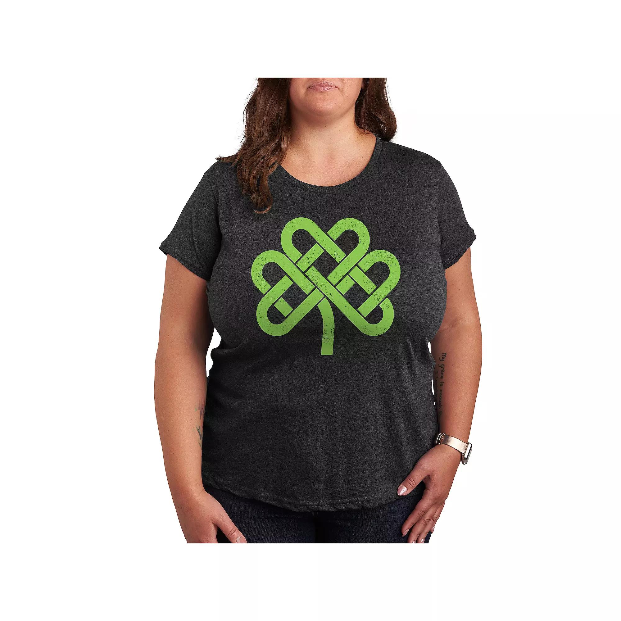 Plus Celtic Knot Shamrock Graphic Tee, Women's,  Product Image
