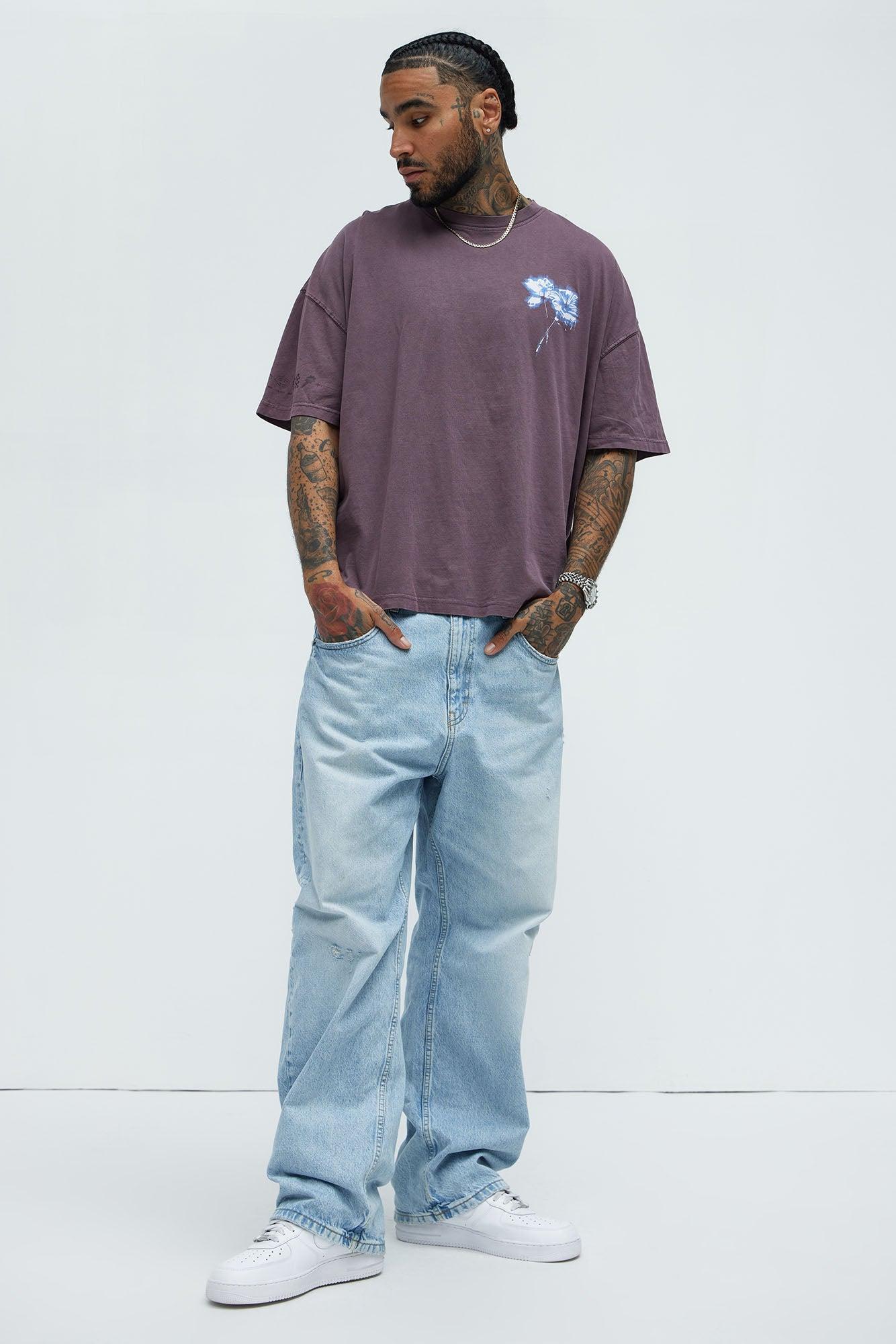 Cali Angel Oversized Short Sleeve Tee - Purple Product Image