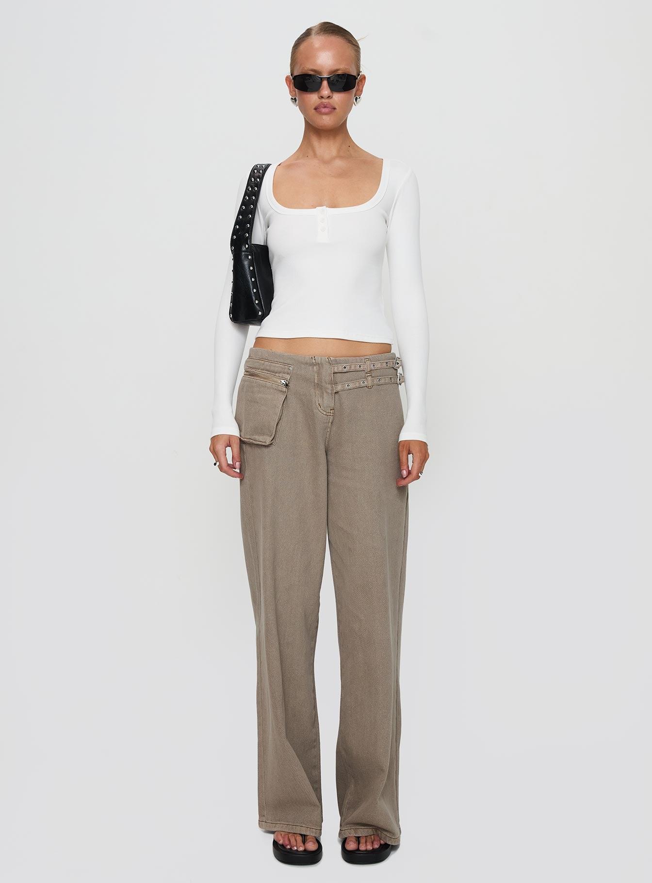 Daphine Long Sleeve Top White Product Image