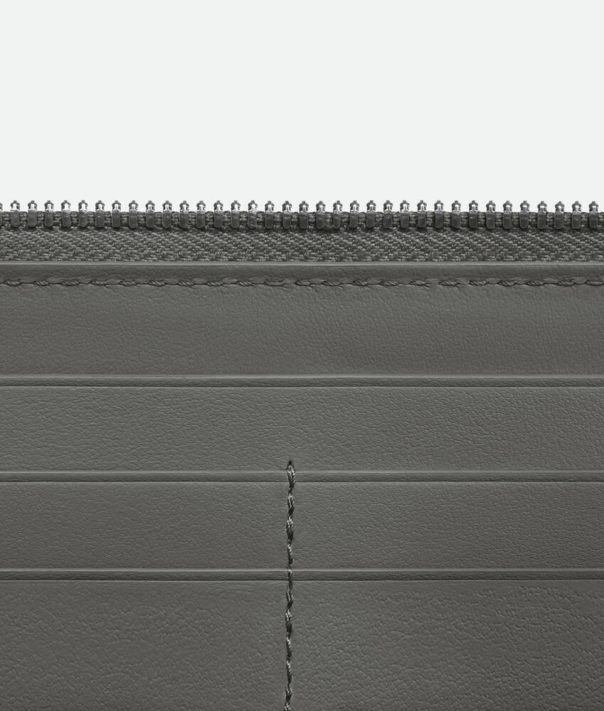 Men's Intrecciato Piccolo Zip Around Wallet in Lapilli/drizzle Product Image