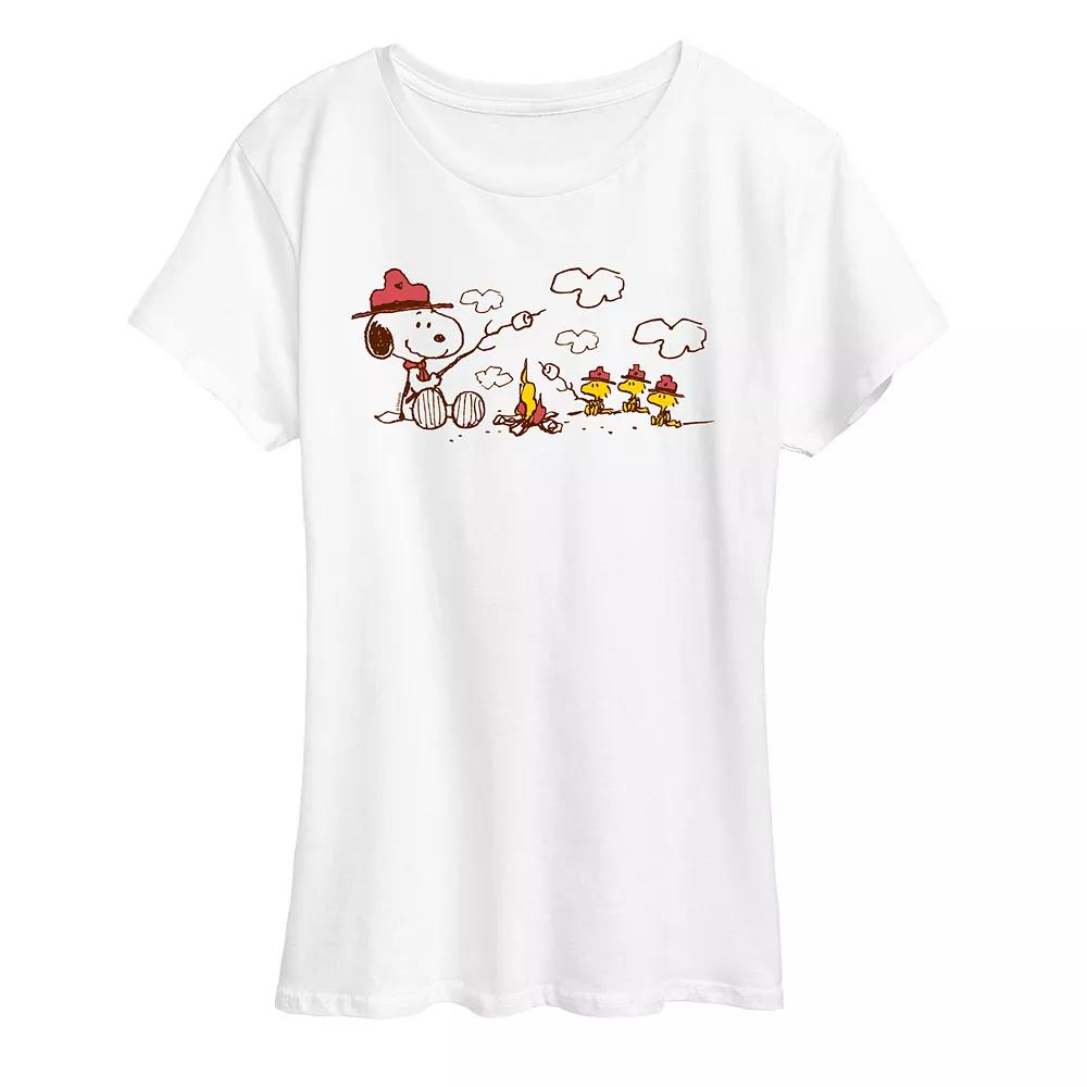 Women's Peanuts Snoopy & Woodstock Beagle Scouts Fire Graphic Tee,  Product Image