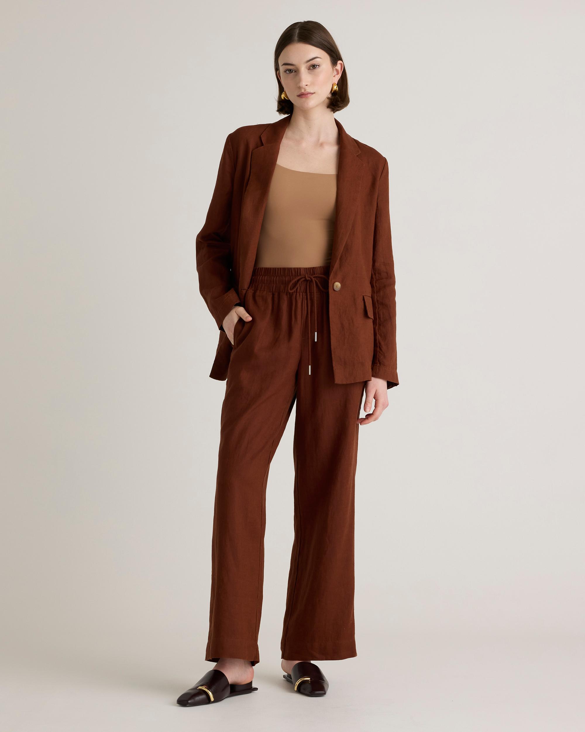 Quince | Women's 100% European Linen Wide Leg Pants Product Image