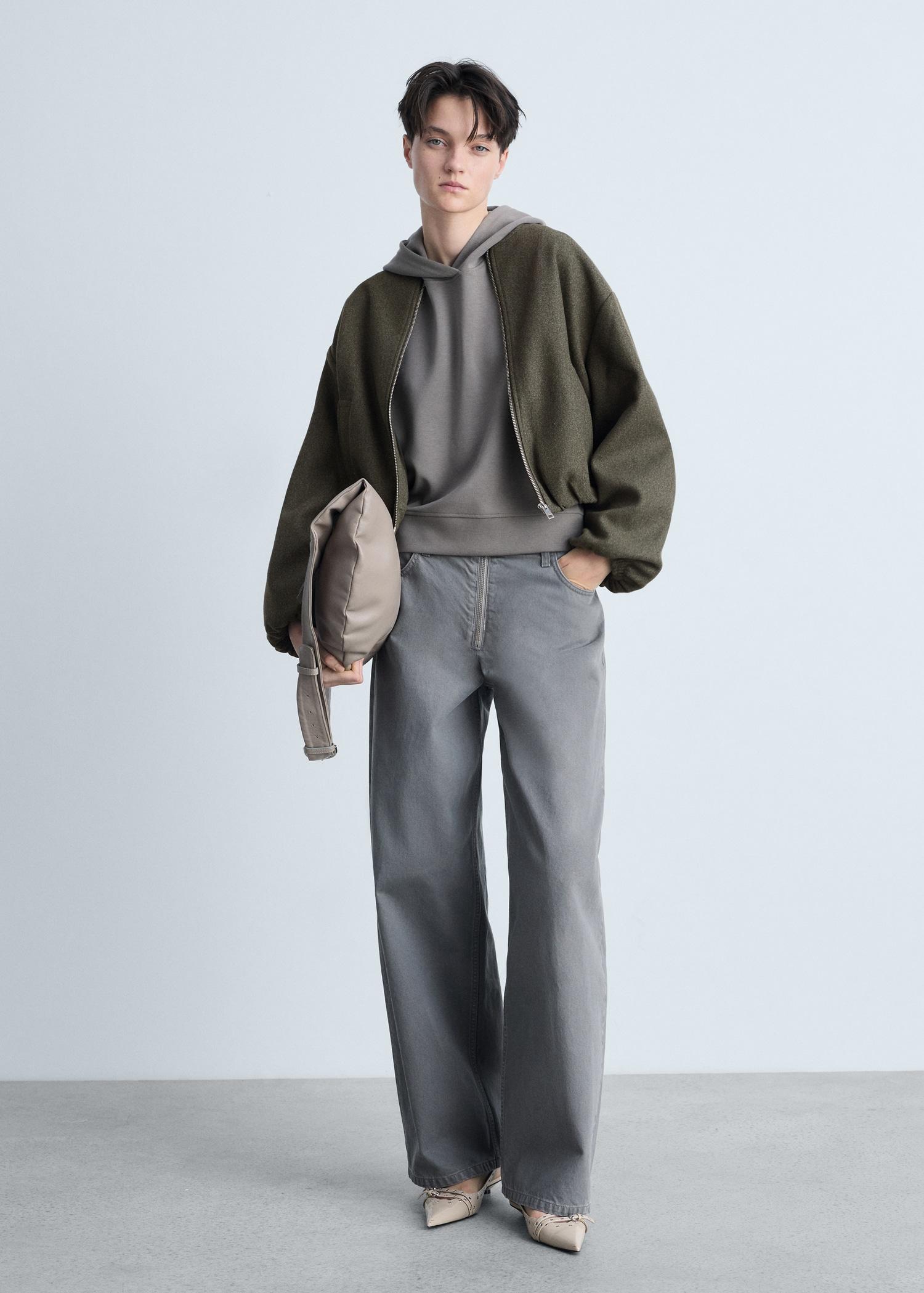 Gathered bomber jacket - Women | MANGO USA Product Image