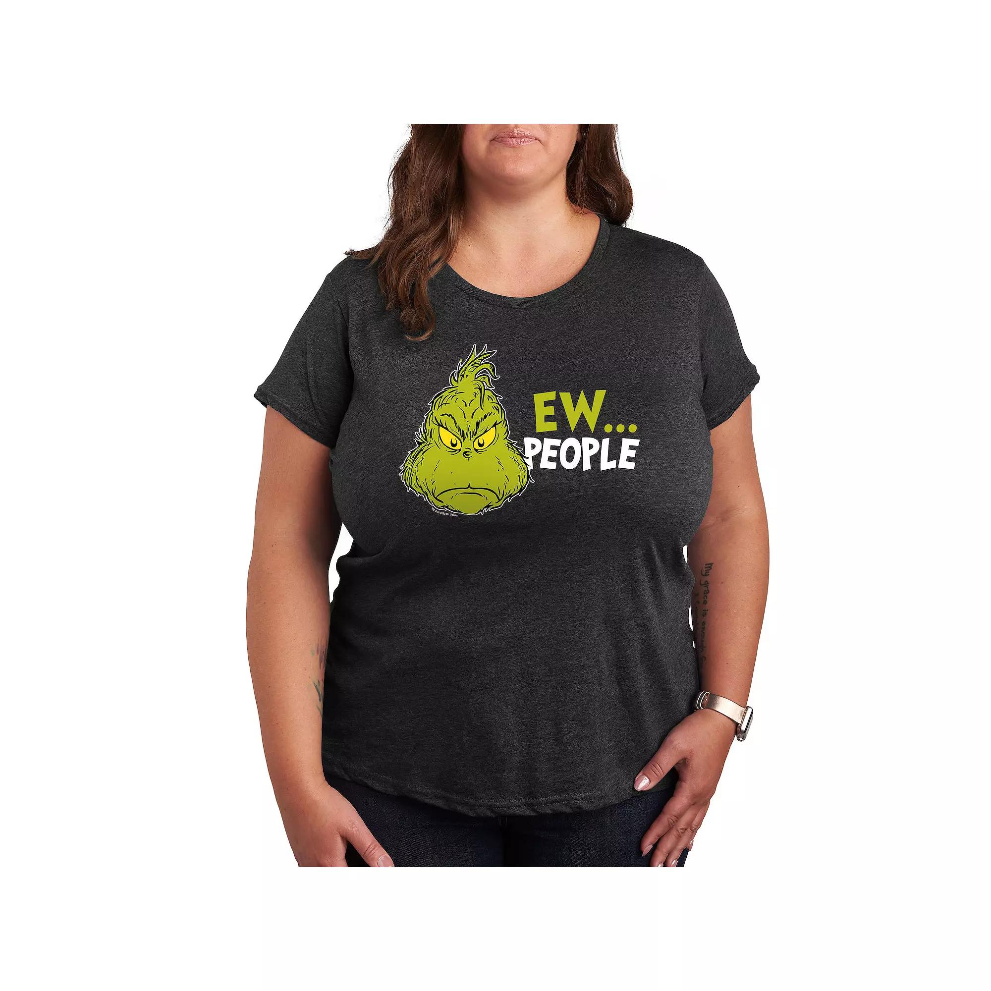 Plus Dr. Seuss The Grinch Ew People Graphic Tee, Women's,  Product Image