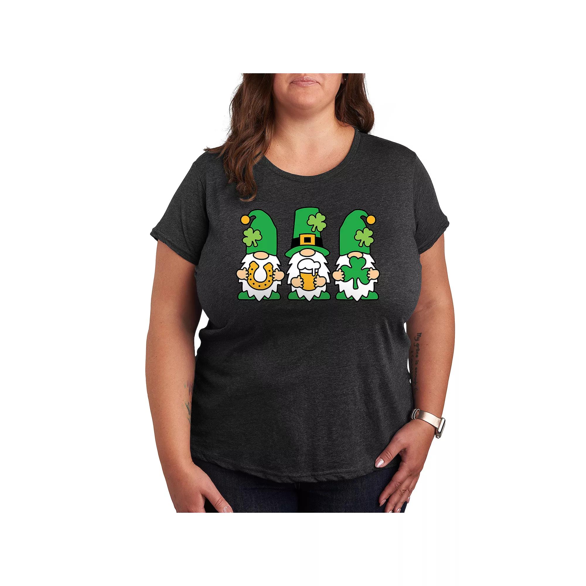 Plus St. Patrick's Gnomes Graphic Tee, Women's,  Product Image