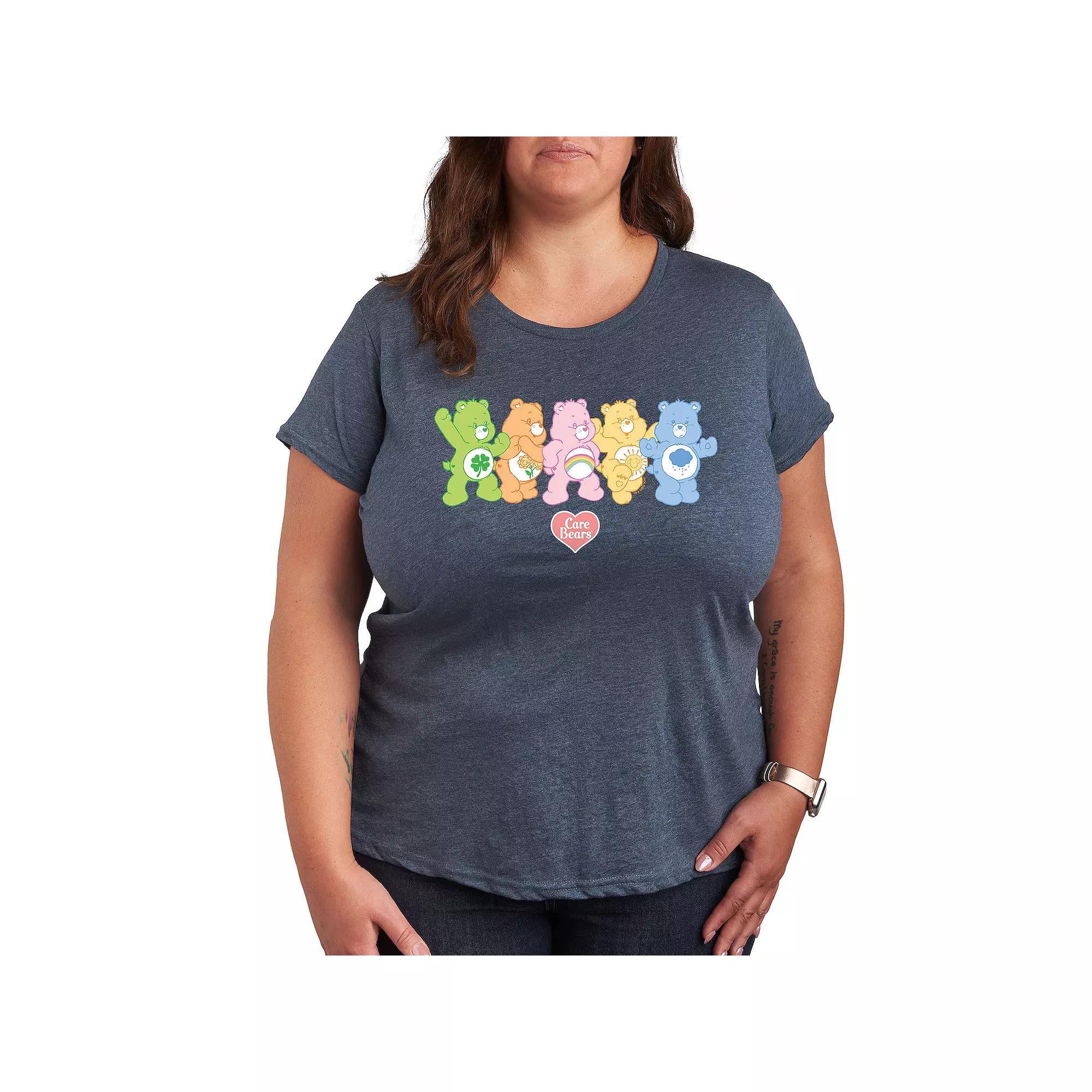 Plus Care Bears Pastel Lineup Graphic Tee, Women's,  Product Image