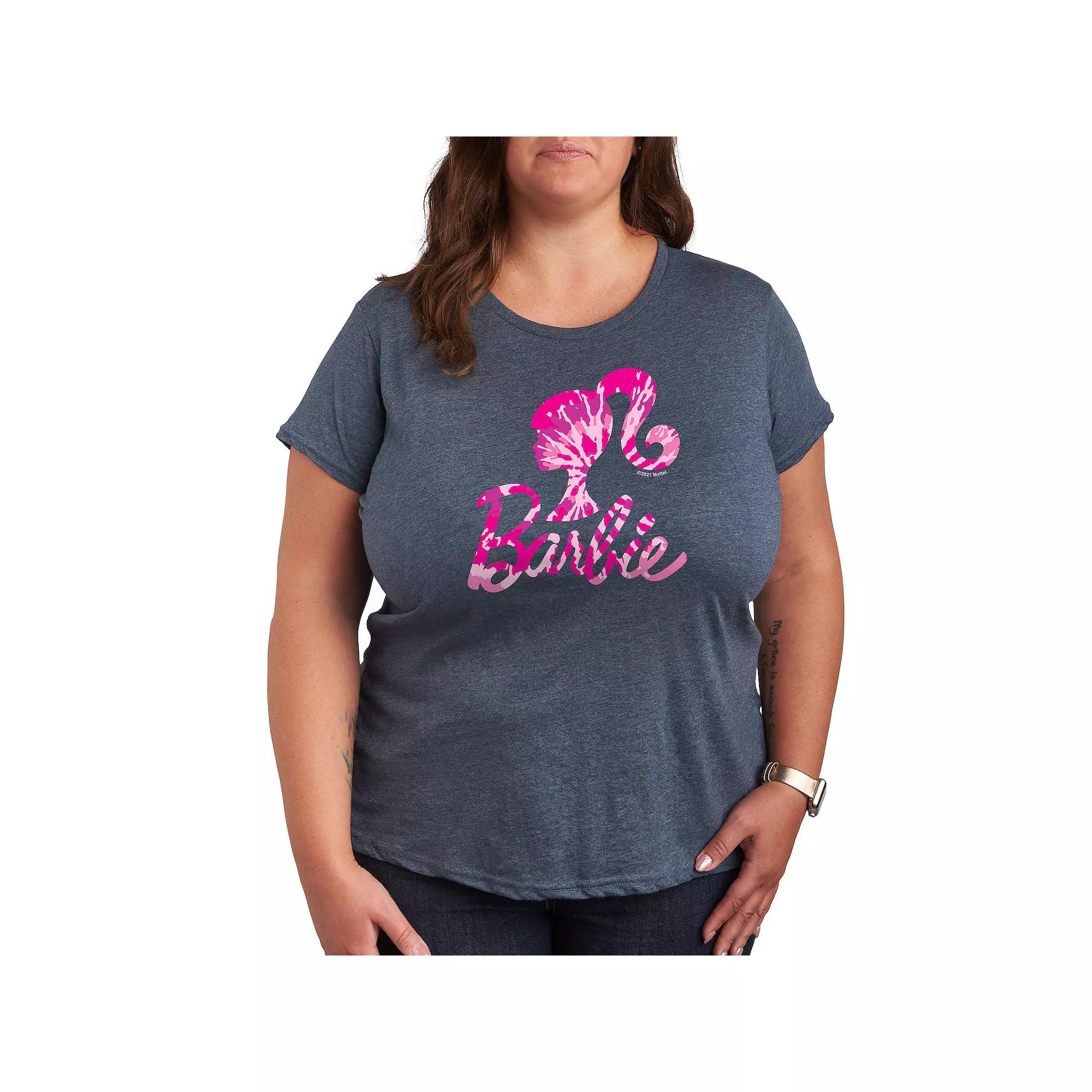 Plus Barbie® Logo Tie Dye Graphic Tee, Women's,  Product Image