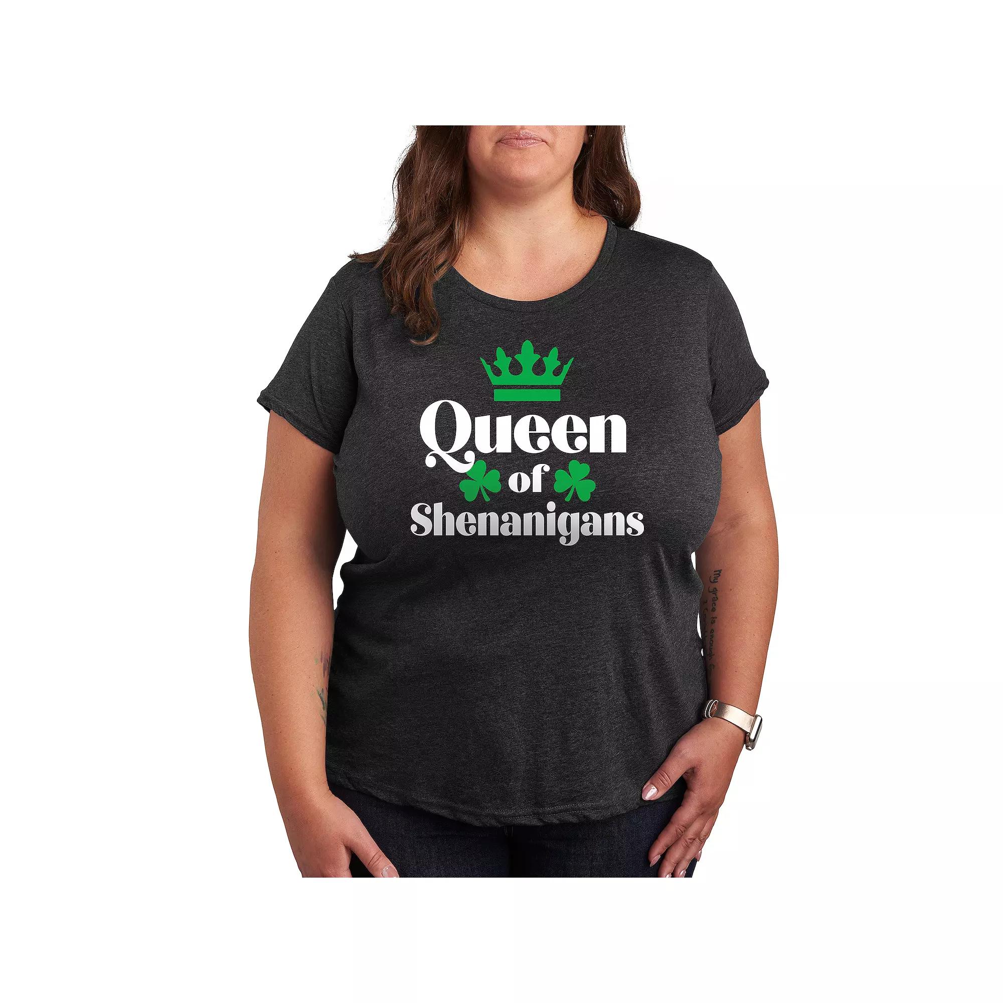 Plus Queen of Shenanigans Graphic Tee, Women's,  Product Image