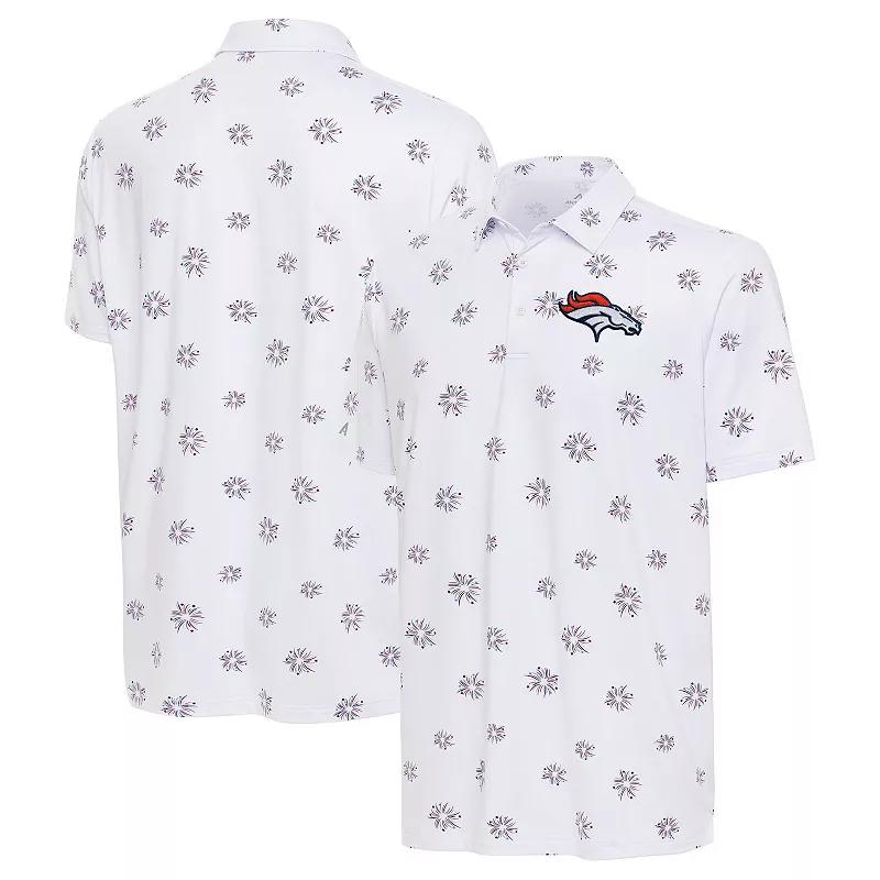 Mens Antigua Denver Broncos Fireworks Polo Product Image