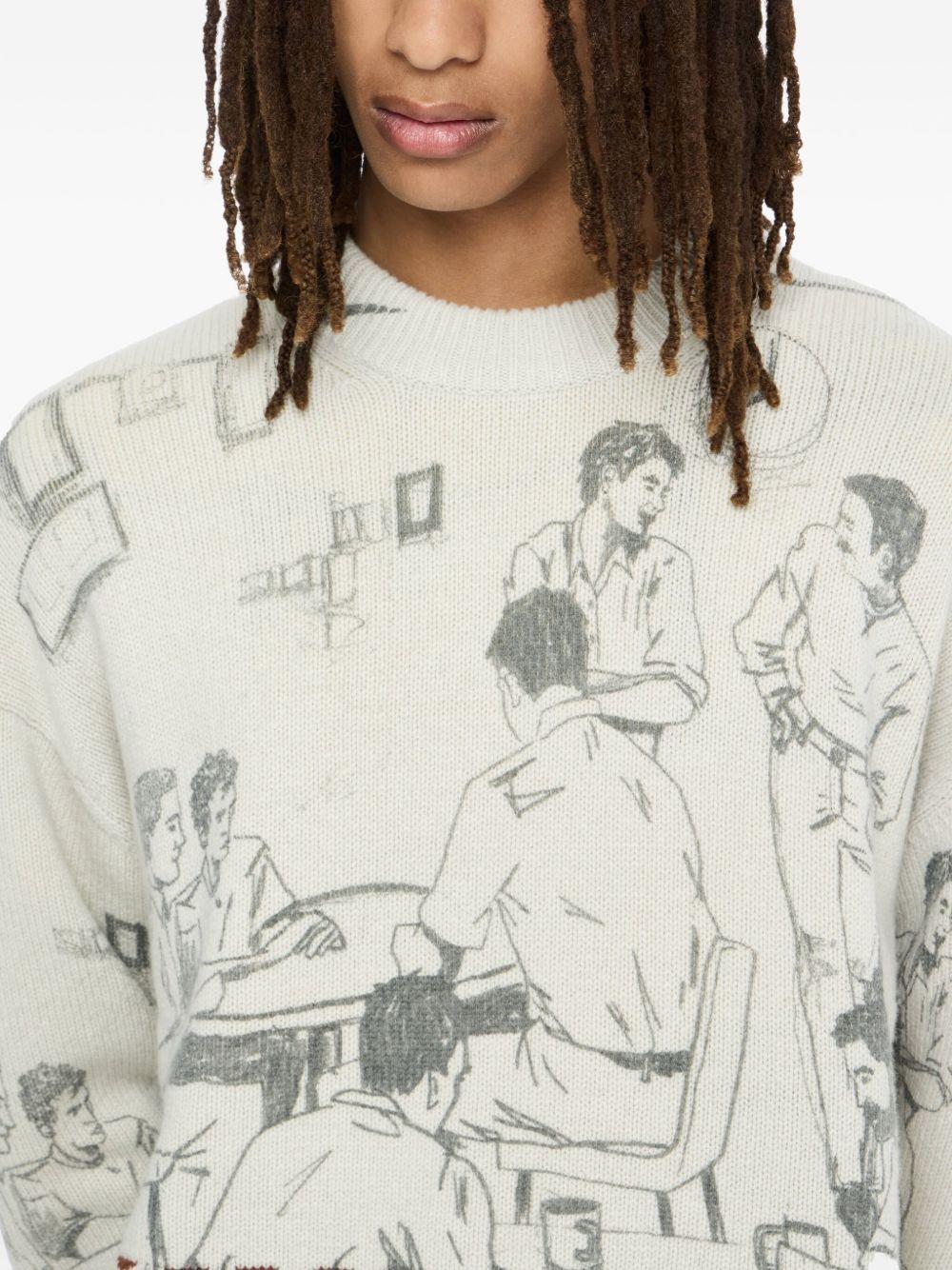 graphic-houndstooth sweater  Product Image