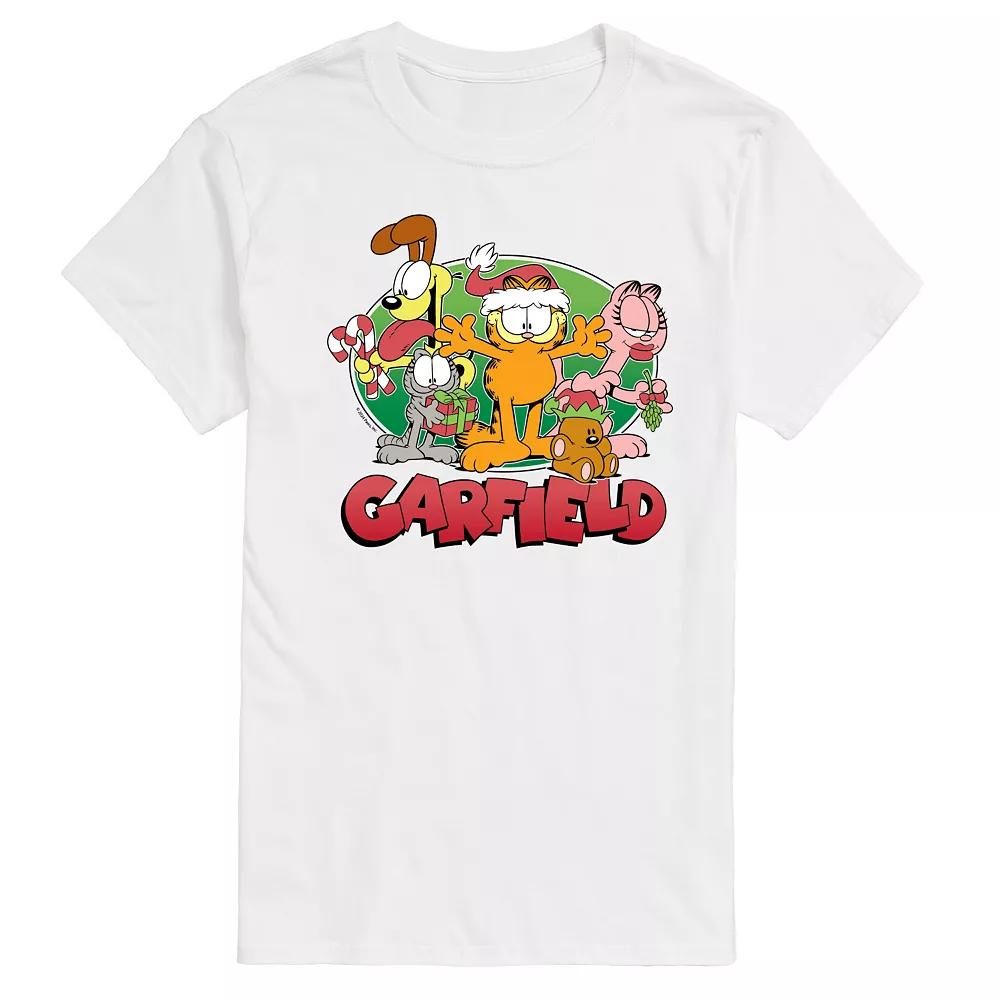 Big & Tall Garfield Christmas Group Graphic Tee, Men's,  Product Image