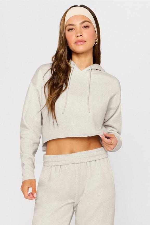 Cozy Fleece Everyday Cropped Hoodie Product Image