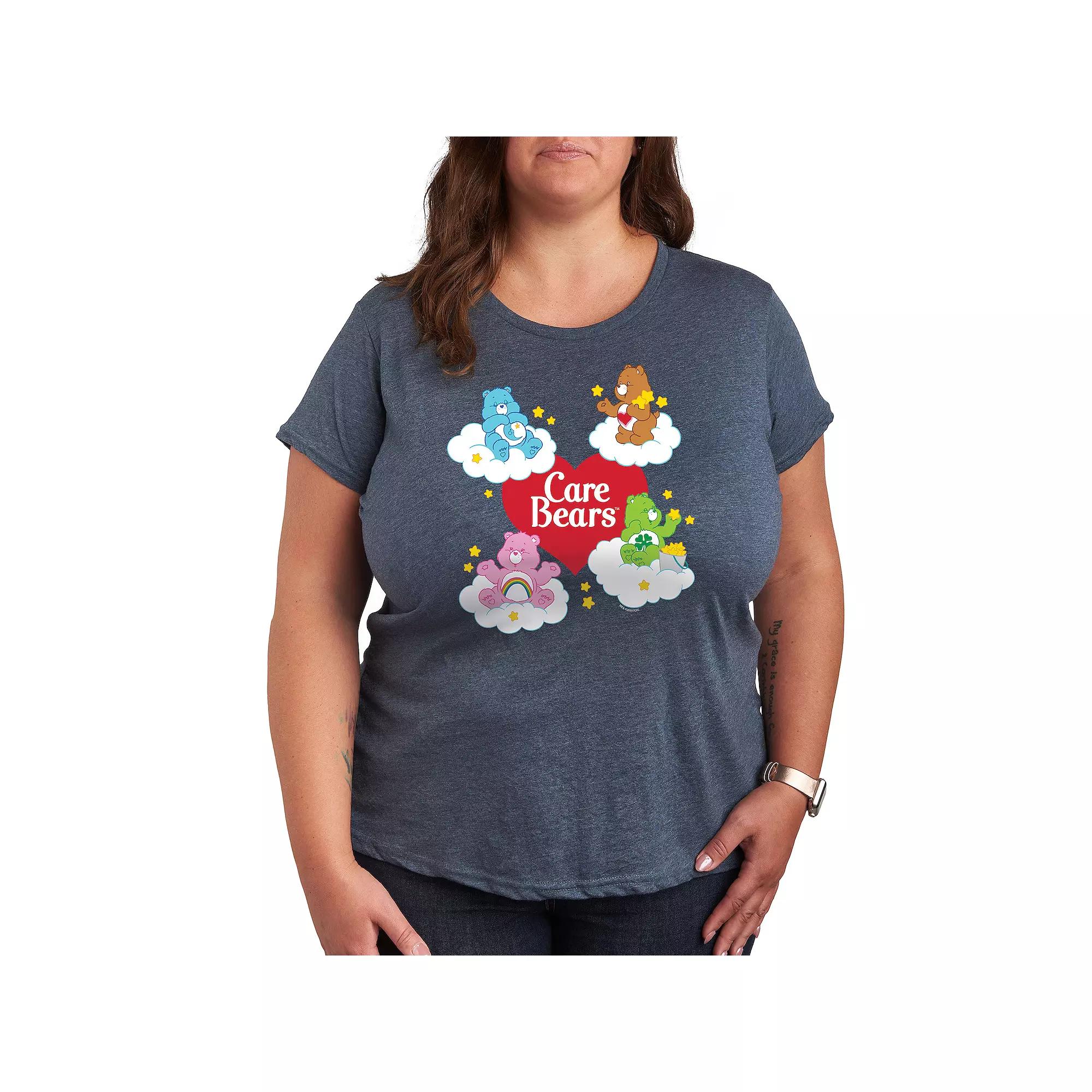 Plus Care Bears Heart And Bear Logo Graphic Tee, Women's,  Product Image