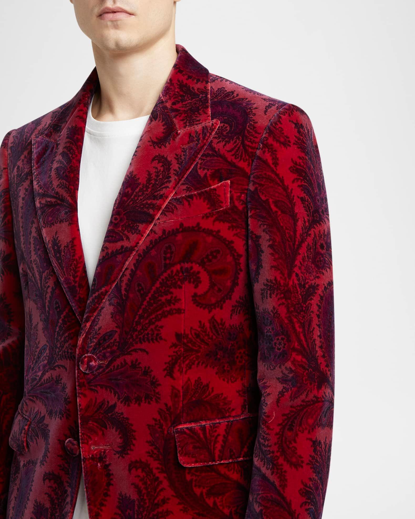 Men's Velvet Paisley Evening Jacket Product Image