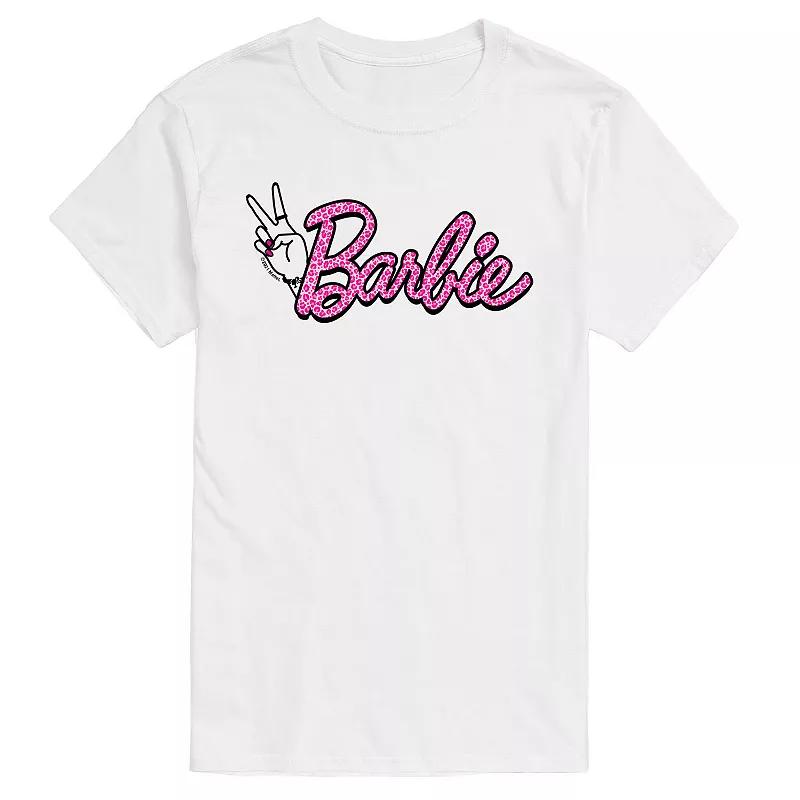 Big & Tall Barbie® Leopard Logo Graphic Tee, Men's,  Product Image