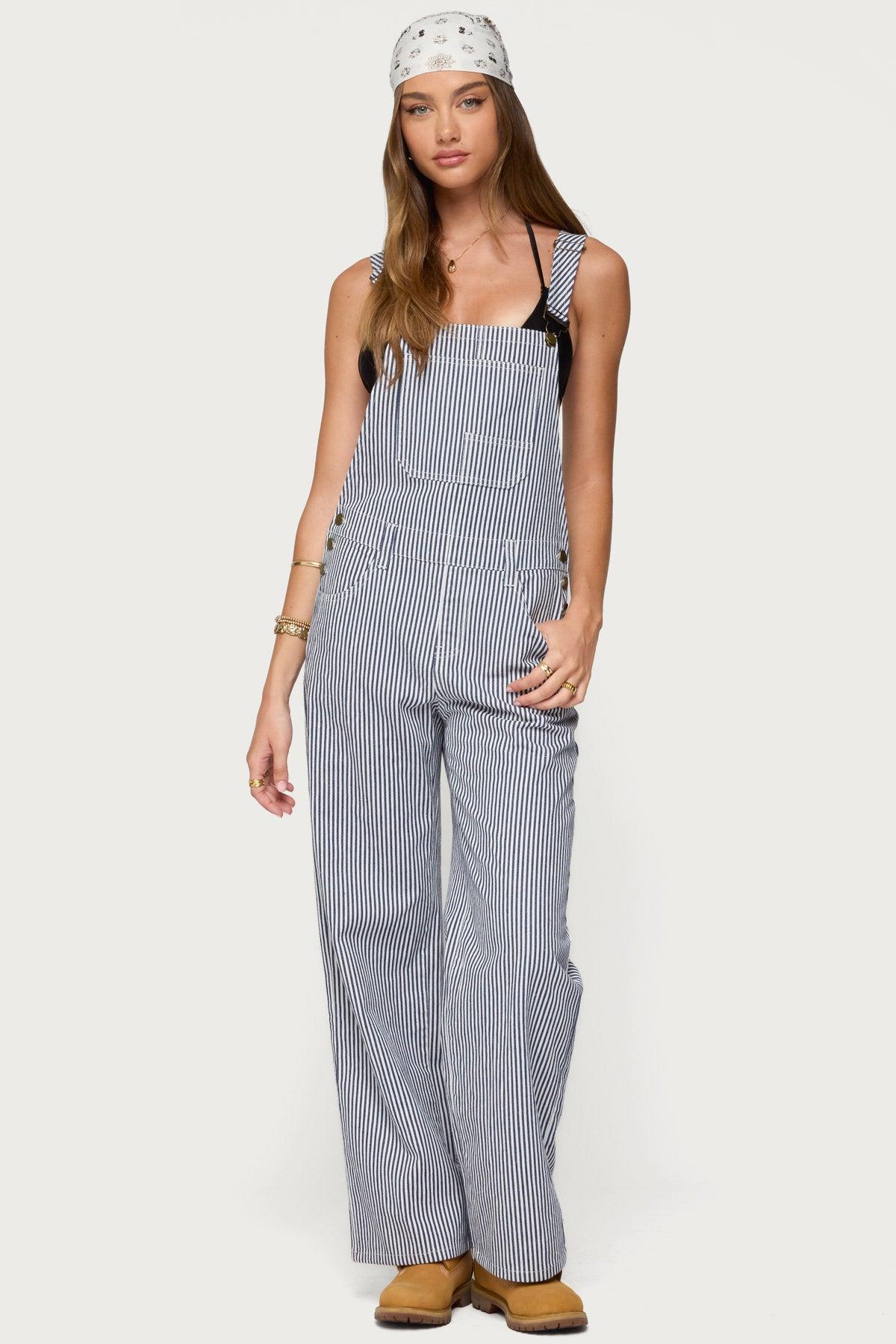 Tamsin Striped Overalls Product Image