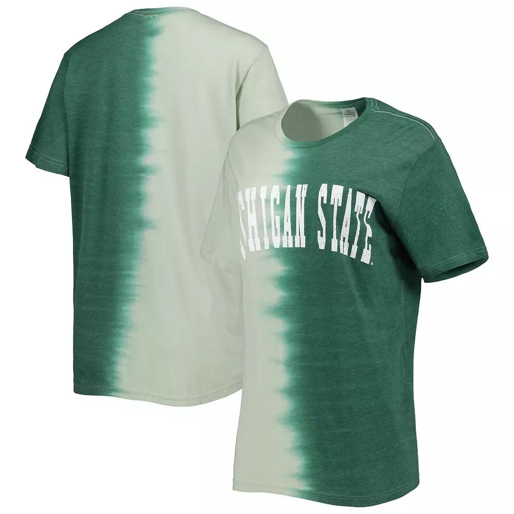 Women's Gameday Couture Green Michigan State Spartans Find Your Groove Split-Dye T-Shirt,  Product Image