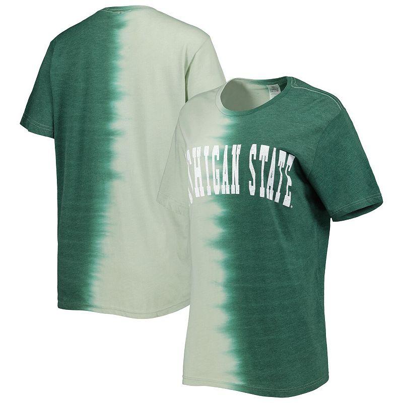 Women's Gameday Couture Green Michigan State Spartans Find Your Groove Split-Dye T-Shirt,  Product Image
