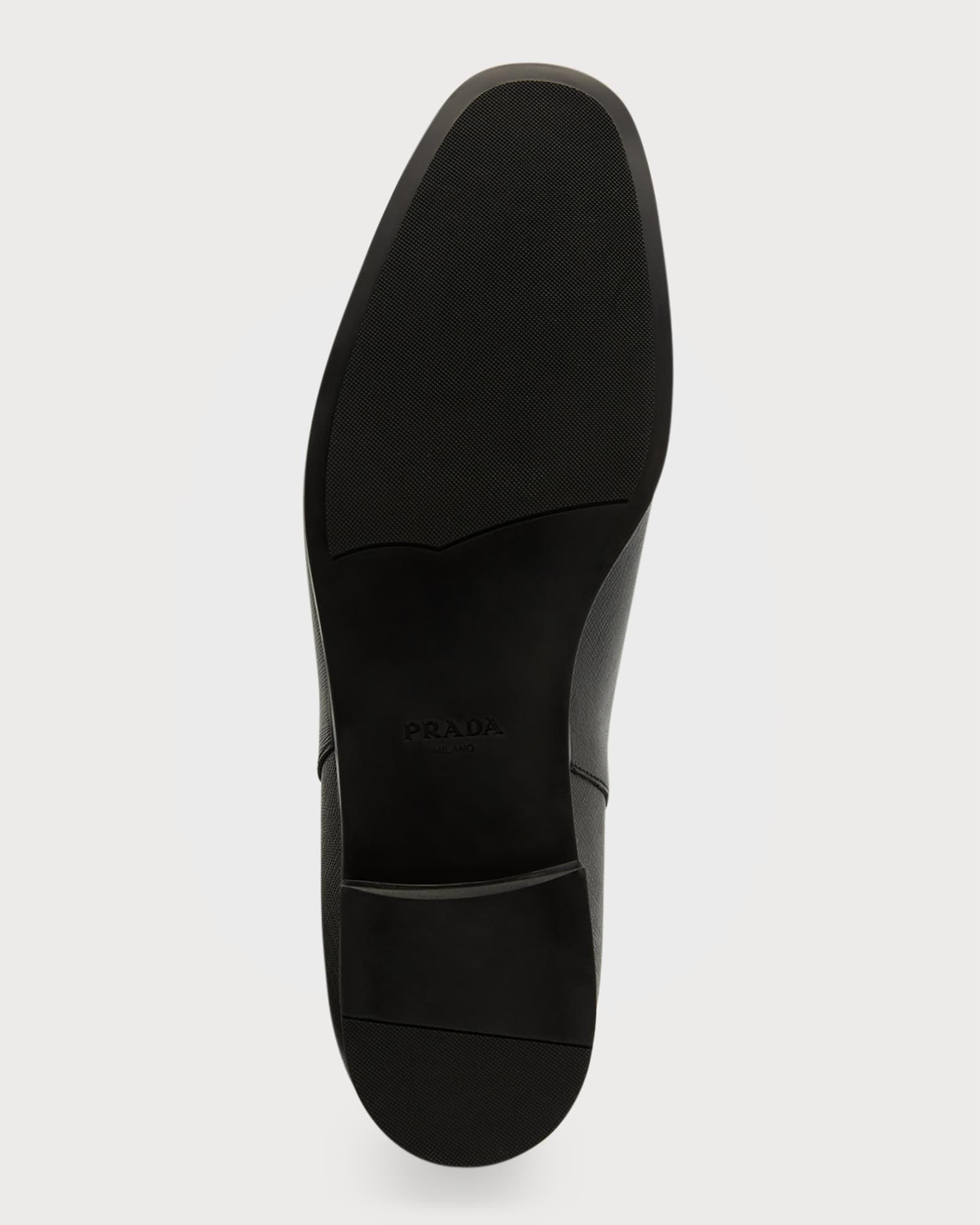 Saffiano Leather Chelsea Boots Product Image