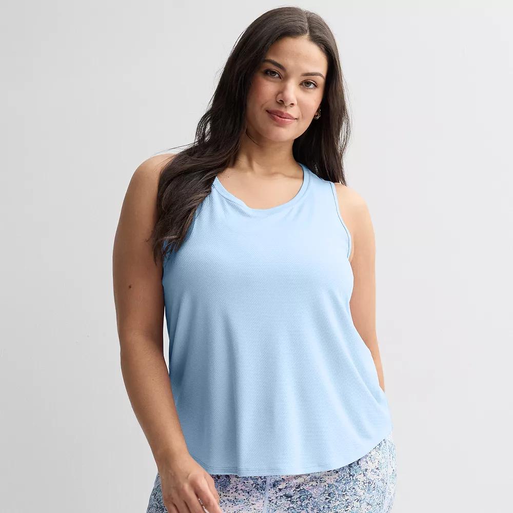 Plus Size Tek Gear Mesh Racer Back Tank, Womens Product Image