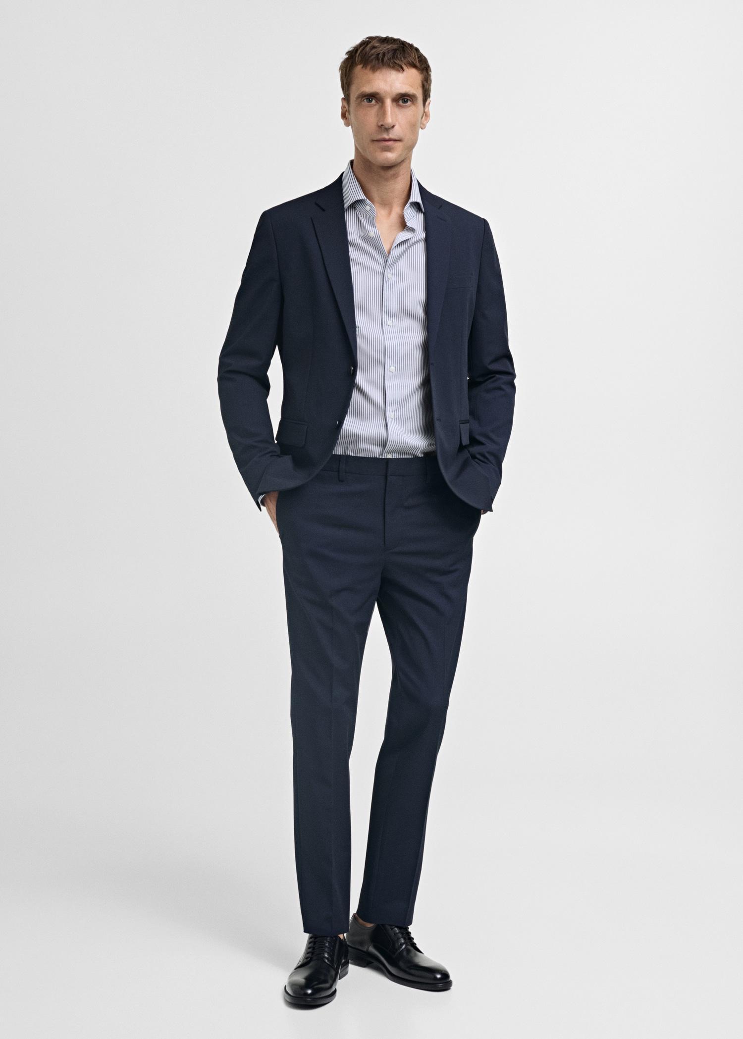 100% cotton slim fit shirt - Men | MANGO USA Product Image