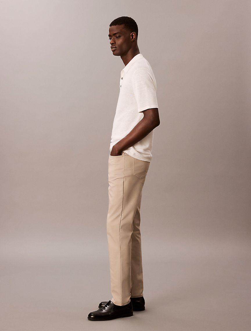 Calvin Klein Mens Slim Move 5-Pocket Pant - Brown Product Image