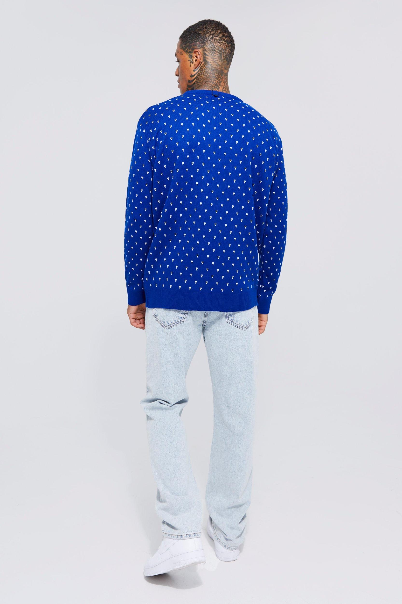 Allez Football Christmas Sweater | boohooMAN USA Product Image