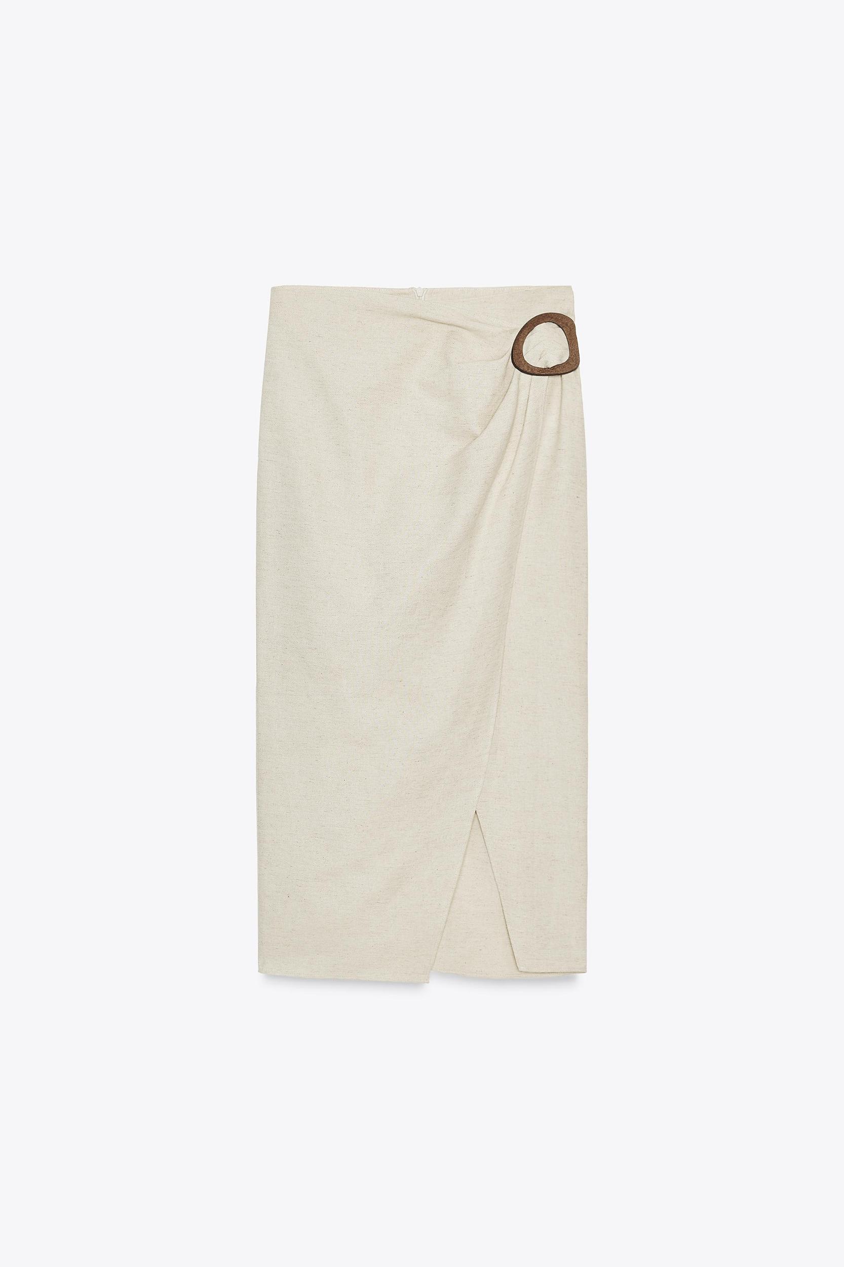 BUCKLE MIDI SKIRT Product Image